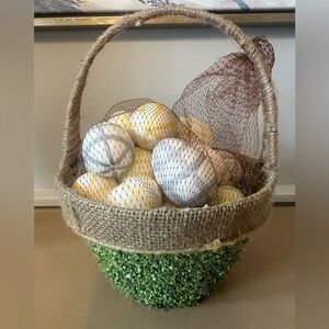 Pier 1 Easter Basket & Faux Easter Eggs